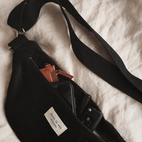 Sac banane corduroy noir