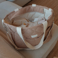 sac à couches tan ouvert