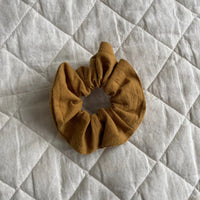 élastique à cheveux chouchou en coton de couleur ambre