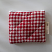 Porte-monnaie matelassé en coton