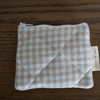 Porte-monnaie matelassé en coton