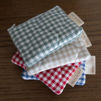 Porte-monnaie matelassé en coton