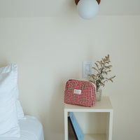 Pochette matelassée en coton biologique - Collection Vichy