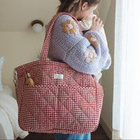 sac a couches vichy rouge