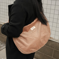 Crescent corduroy bag - Adjustable Shoulder Strap & Zipper Closure