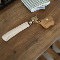 Porte-clé matelassé en tissu recyclé