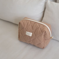 grande pochette matelassée tan