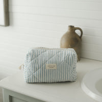 grande pochette matelassée rayé bleu