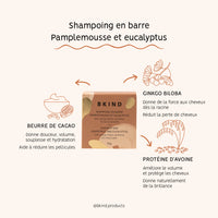 Shampoing en barre pour cheveux normaux à gras – Pamplemousse et eucalyptus