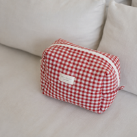 pochette xl - dans le sac, vichy rouge