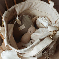 sac à couche matelassé couleur crème
