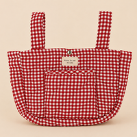 sac organisateur mini mama dans le sac, vichy rouge
