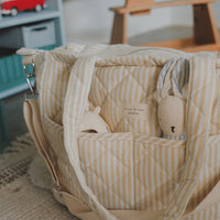 sac à couches rayé jaune