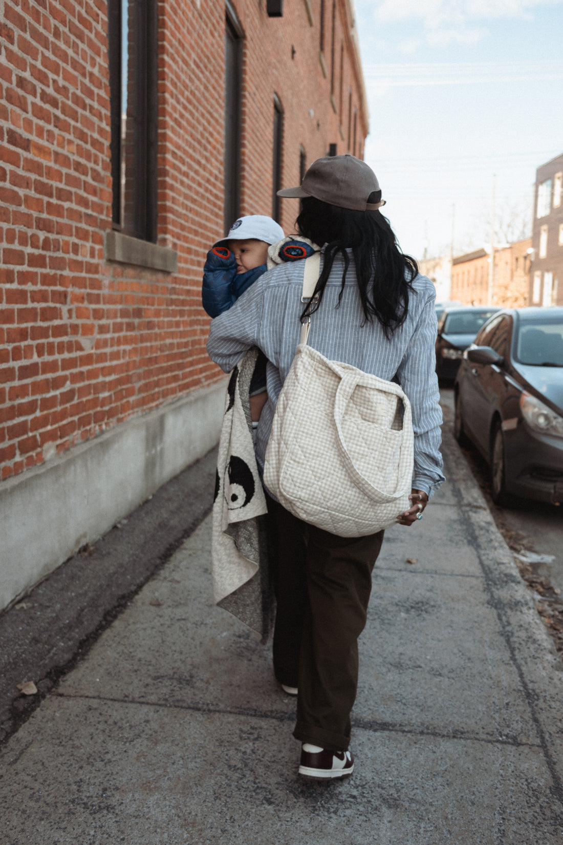 sac a couches vichy beige