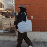 sac a couches vichy bleu