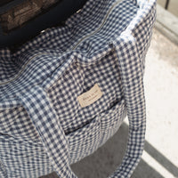 sac a couches vichy bleu