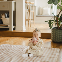 tapis de sol micasso and co vichy caramel pour enfant