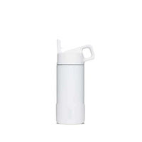 white stainless water bottle
