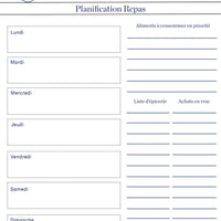 Planificateur de repas - téléchargement gratuit Digital download