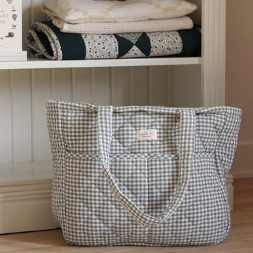 Organic cotton diaper bag - Gingham collection