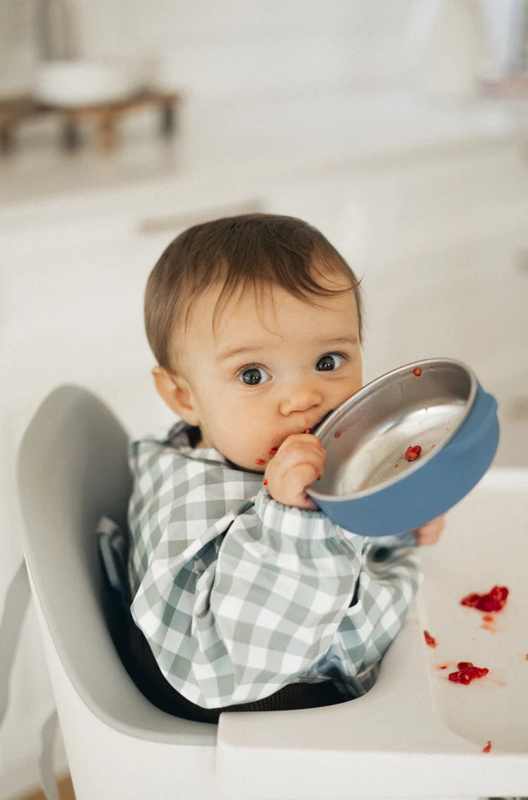 Bol pour bébé en acier inoxydable et silicone