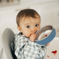 Bol pour bébé en acier inoxydable et silicone