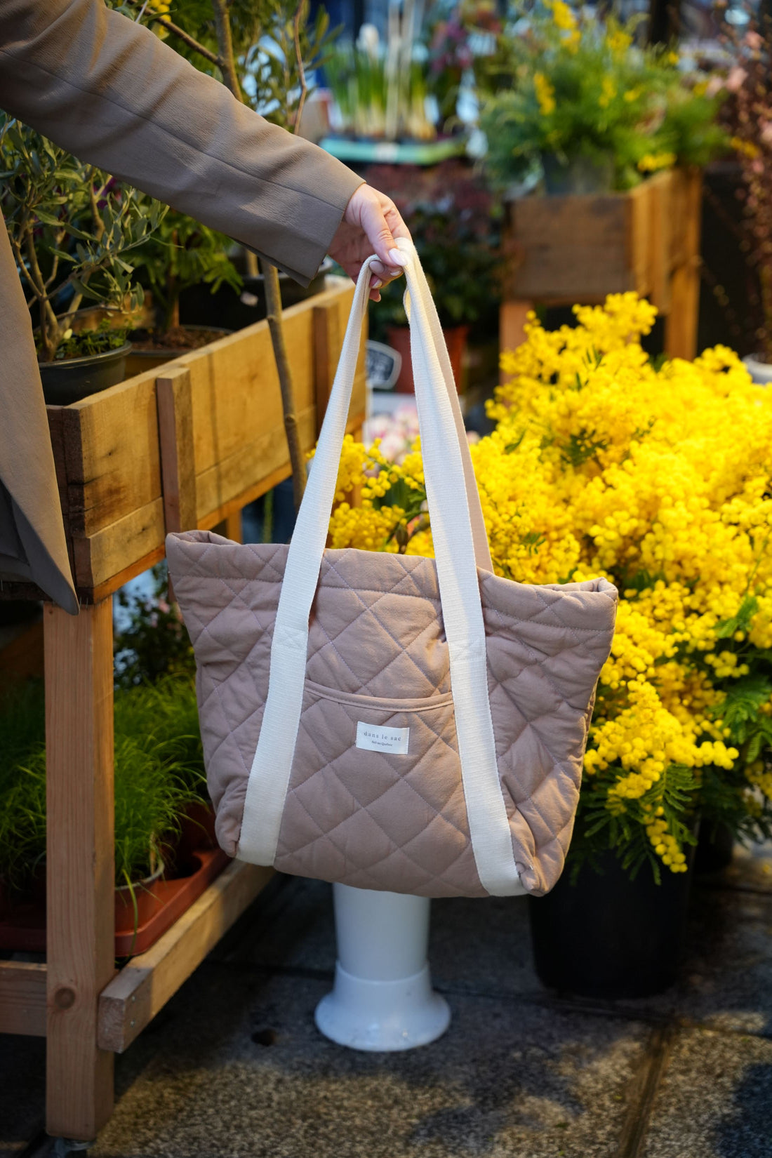 Quilted everyday tote