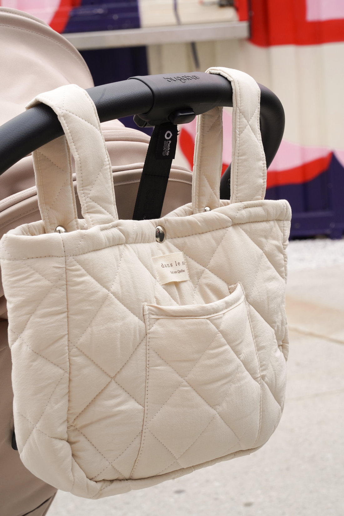 sac organisateur poussette creme