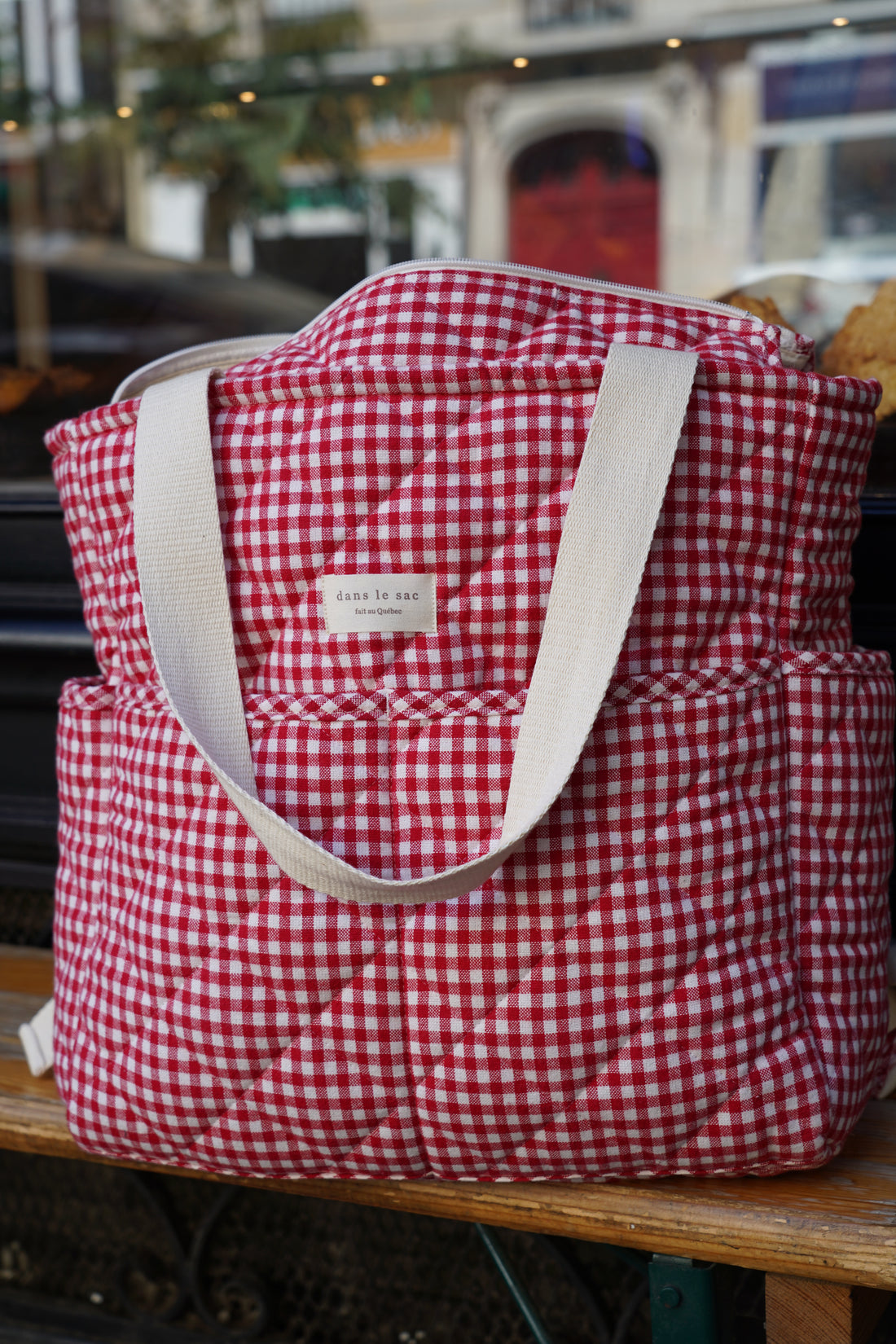 Convertible quilted backpack