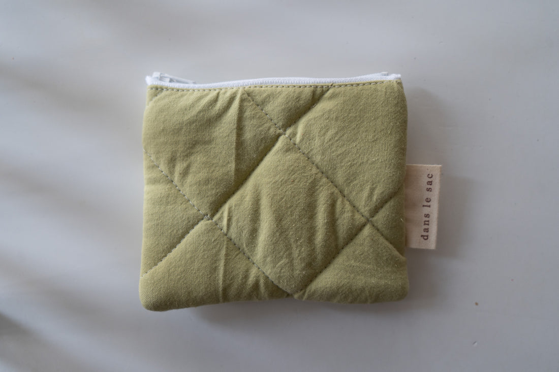 Porte-monnaie matelassé en coton