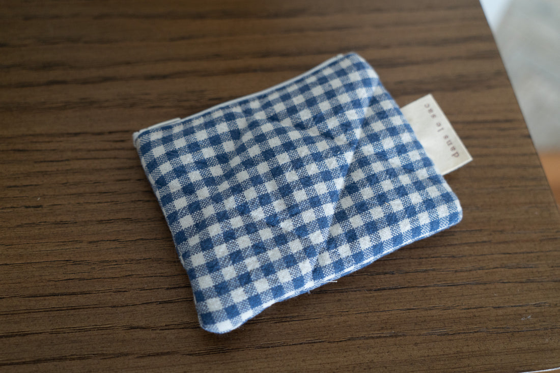 Porte-monnaie matelassé en coton