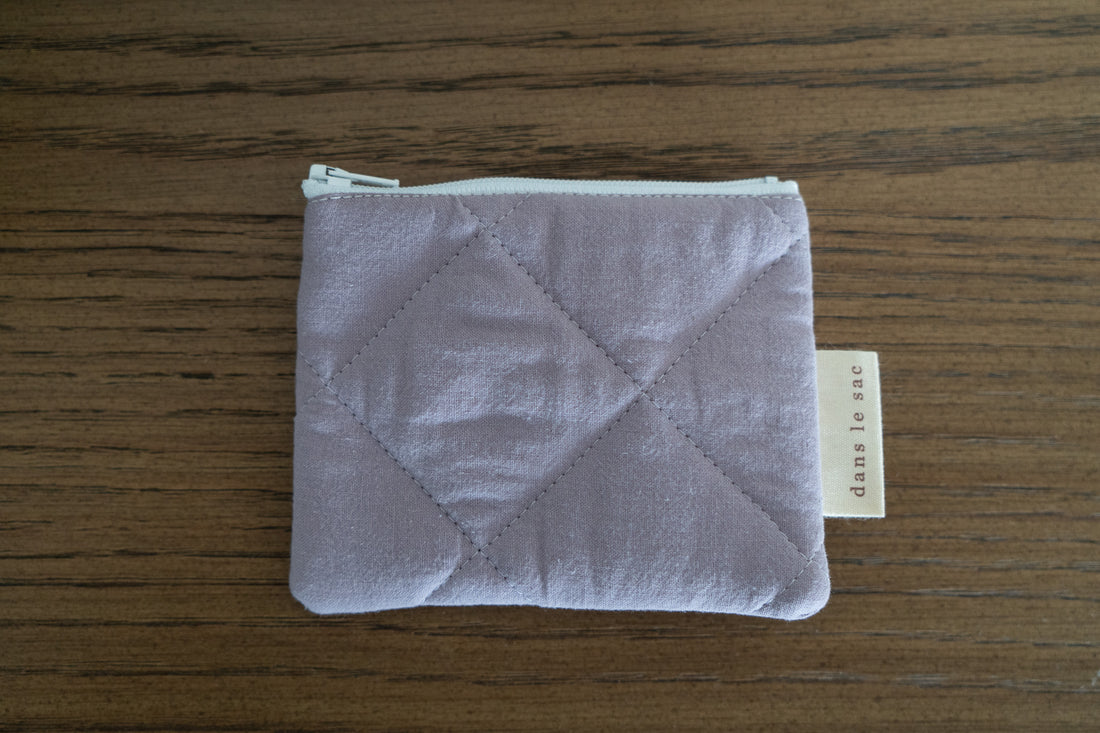 Porte-monnaie matelassé en coton