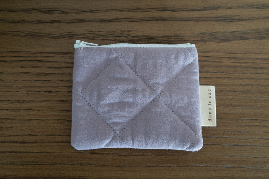 Porte-monnaie matelassé en coton