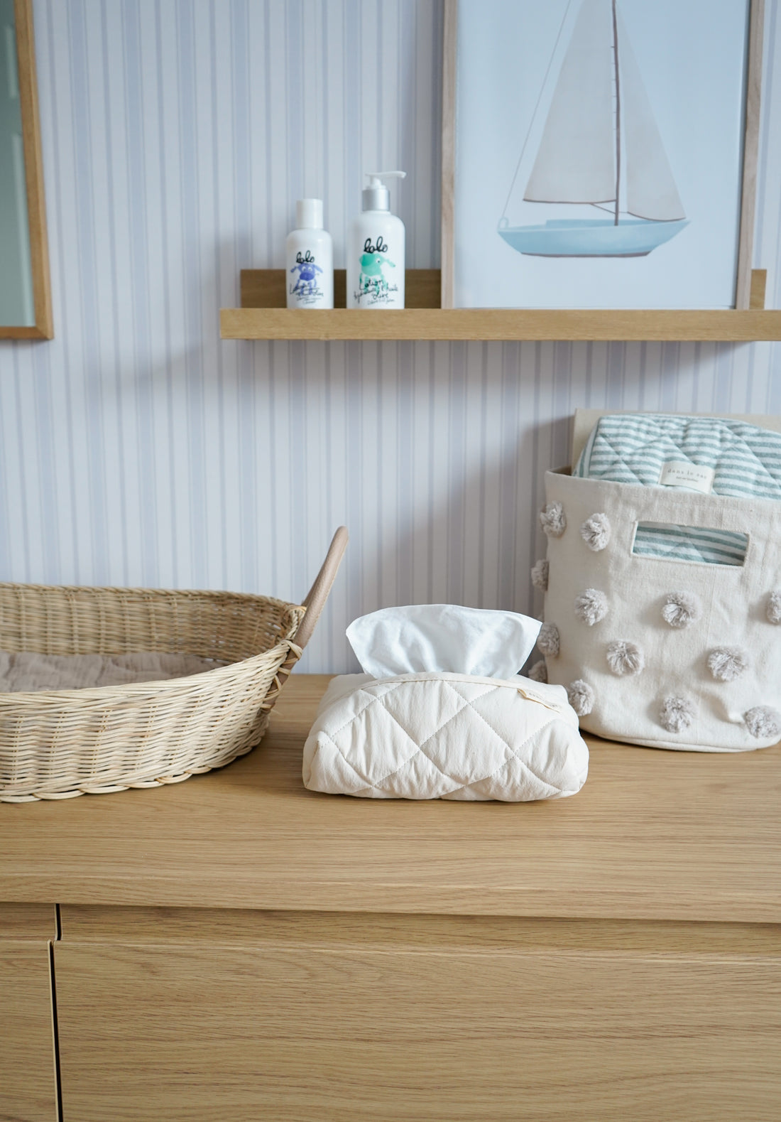 Étui à lingettes matelassé