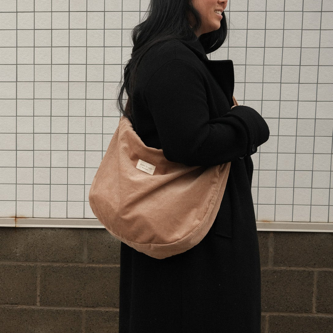 sac croissant bandoulière corduroy