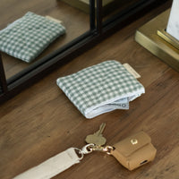 Porte-monnaie matelassé en coton