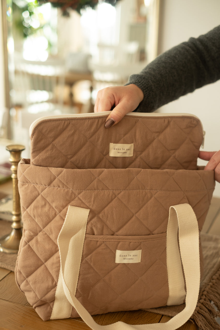 Fourre-tout matelassé pour le quotidien