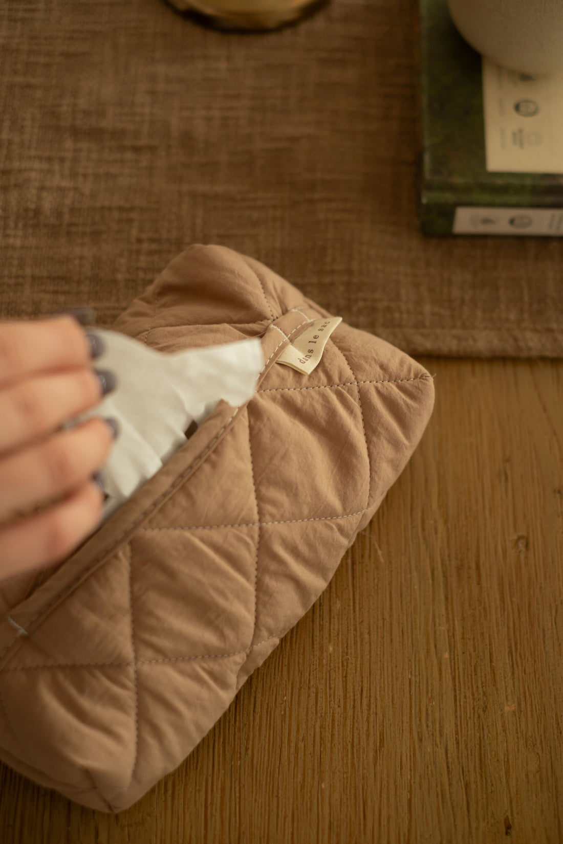 Étui à lingettes matelassé