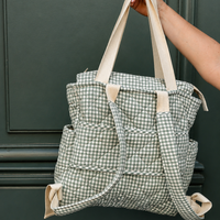 Convertible quilted backpack