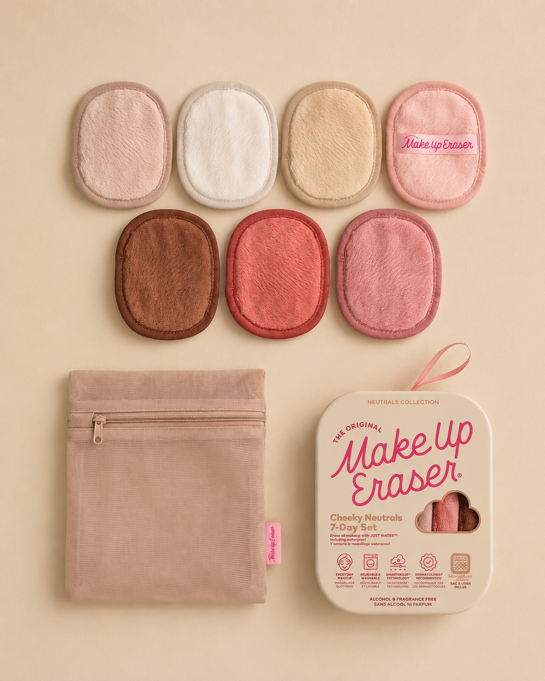 7 jours, 7 débarbouillettes démaquillantes de The Original MakeUp Eraser®