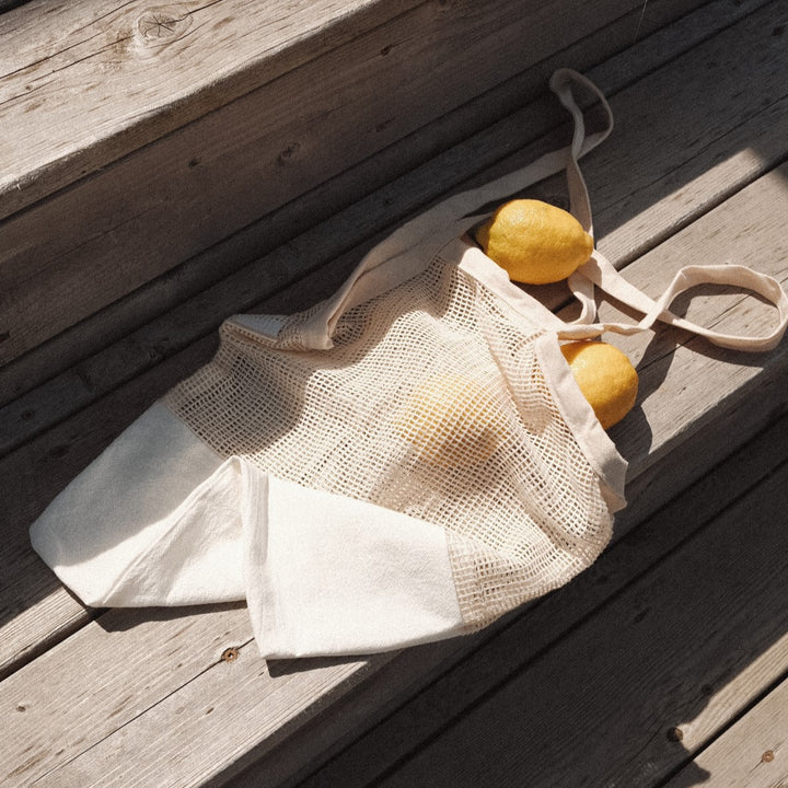 sac en filet de coton avec citron