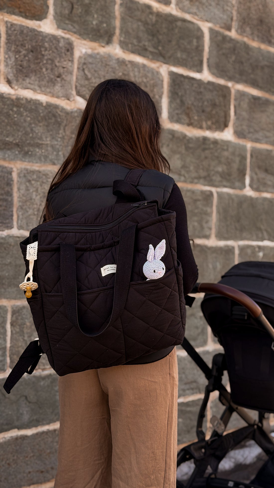 Convertible backpack worn as a backpack