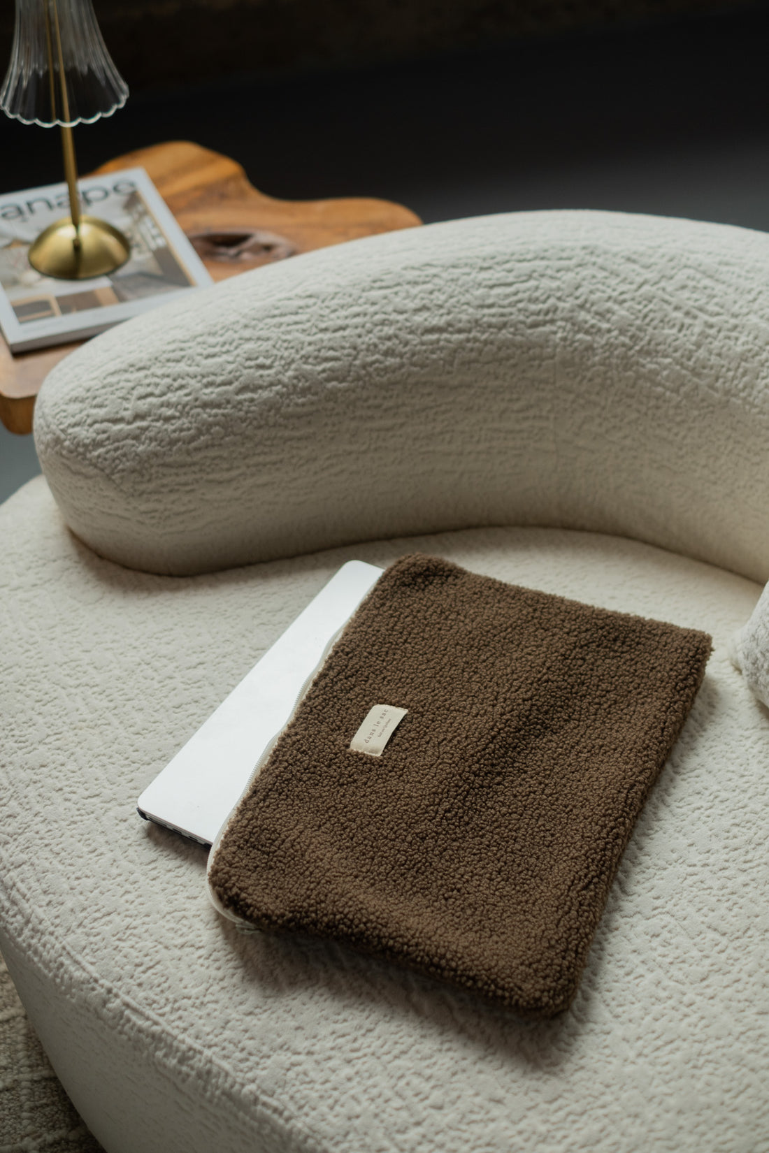 pochette pour ordinateur olive