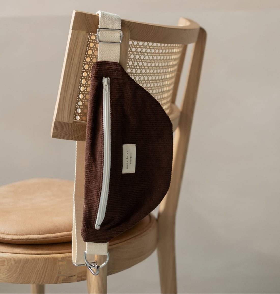 Sac banane corduroy espresso