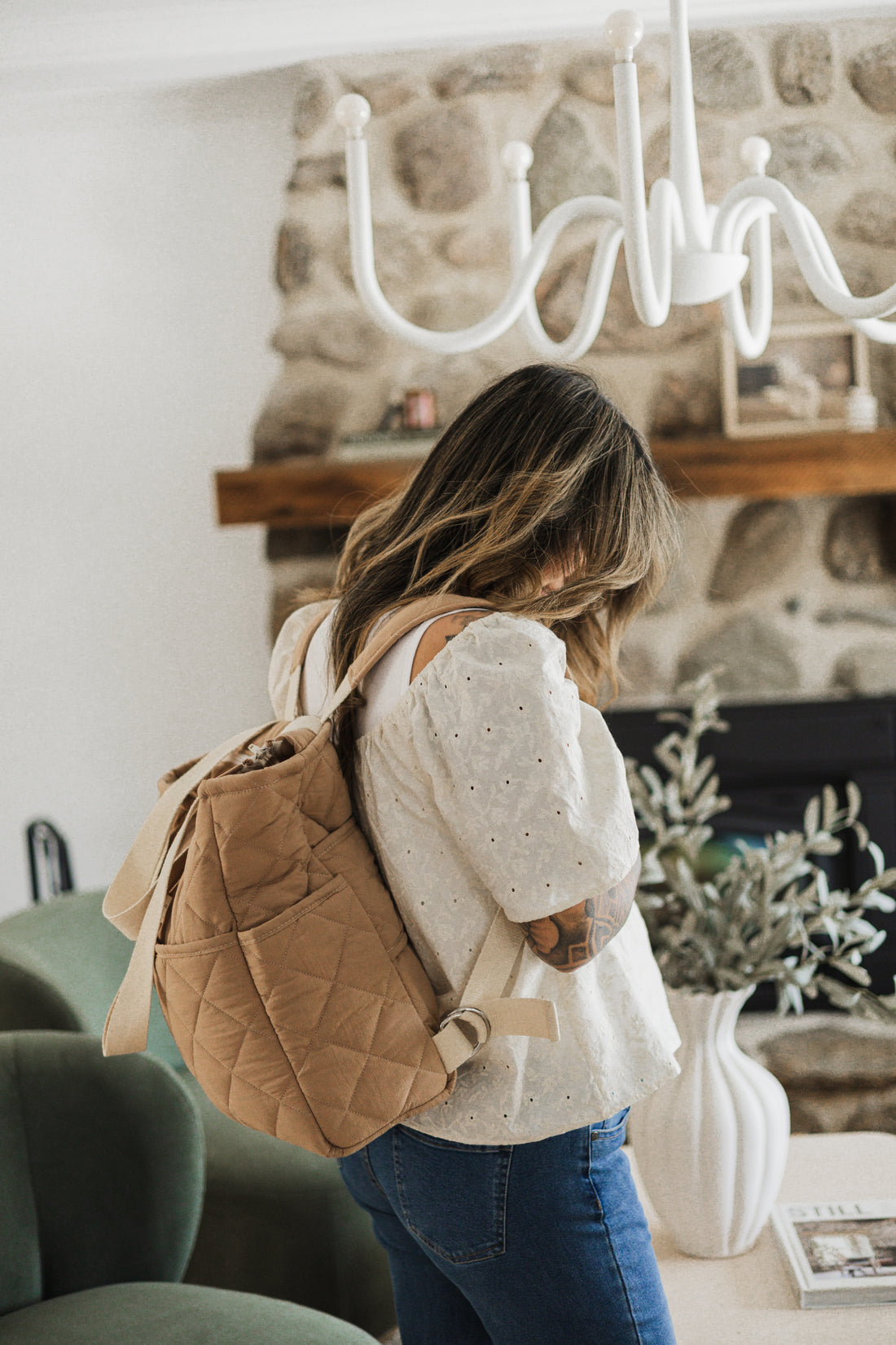 Sac à dos matelassé convertible