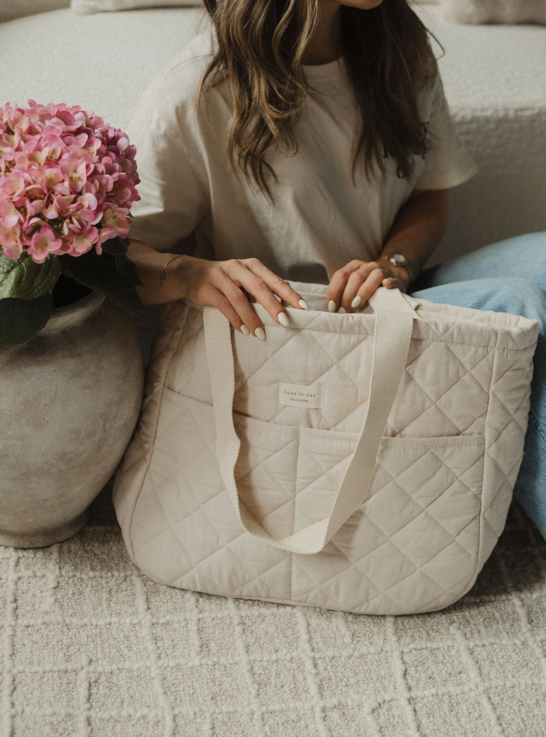 sac à couches creme