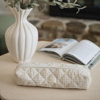 pochette outils coiffant vichy beige