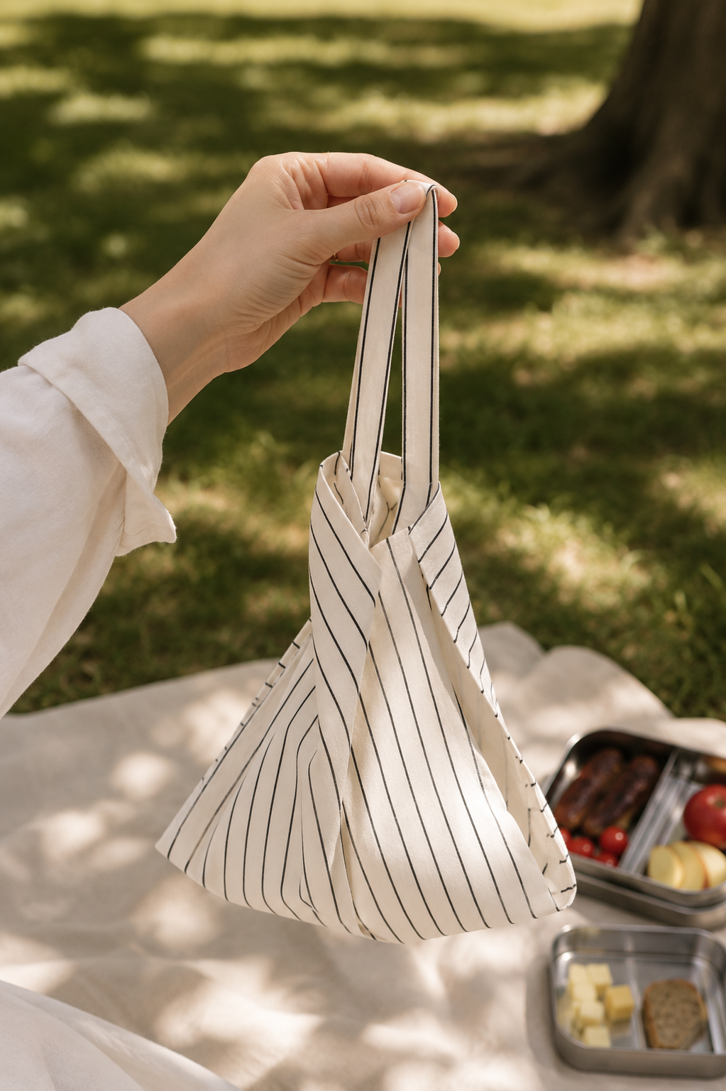 sac pour pique nique - en coton dans le sac
