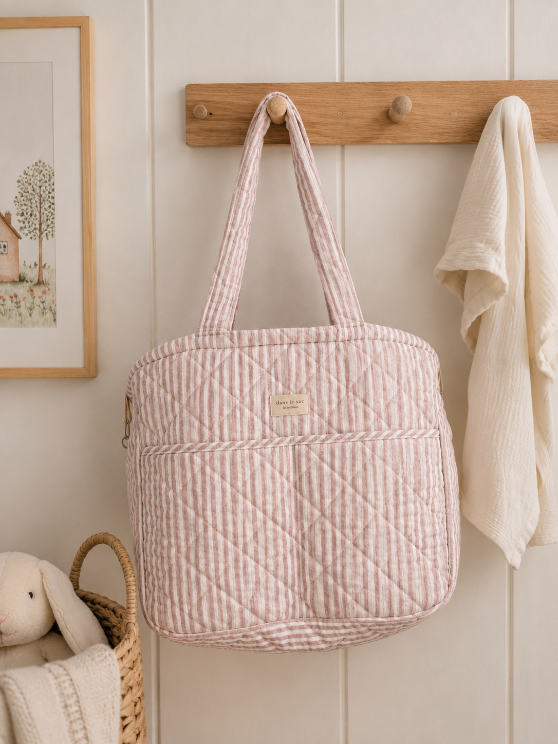 Sac à couches en coton biologique conçu pour le quotidien