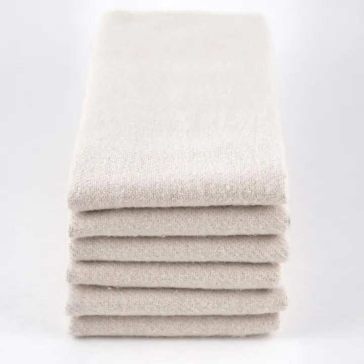 Essuie-tout réutilisables en coton biologique brossé